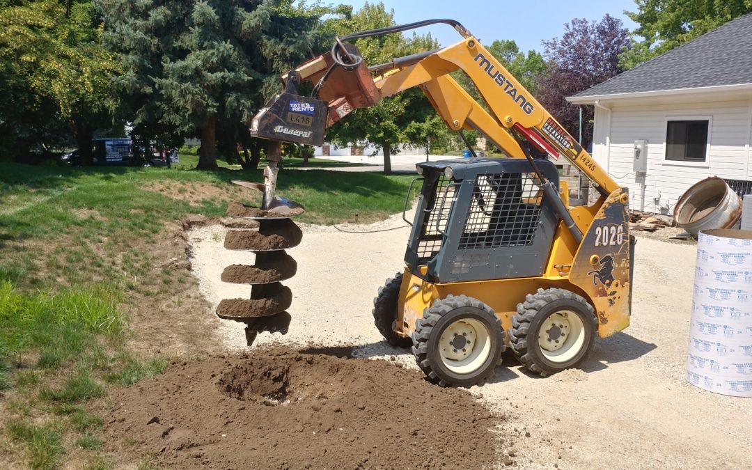 Excavating with a 36" Post Auger