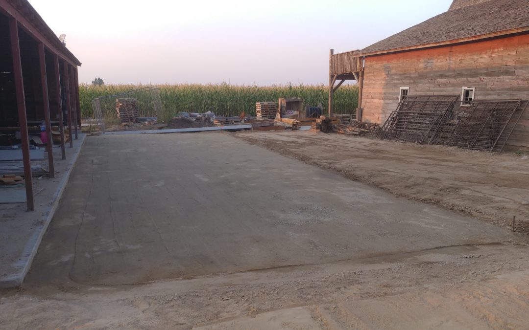 Driveway Apron Concrete Prep for Barn