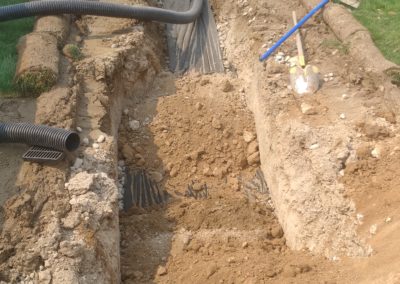 Covering the Dry Well and Connecting Conduit