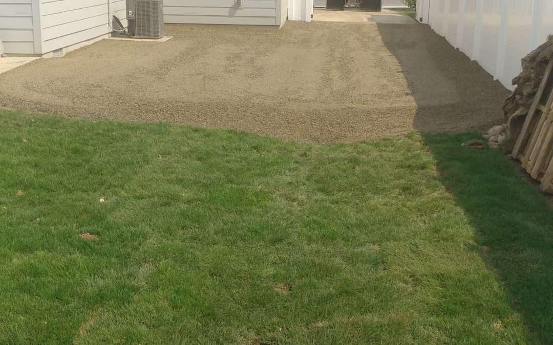 Completed Yard Drain and Gravel Driveway