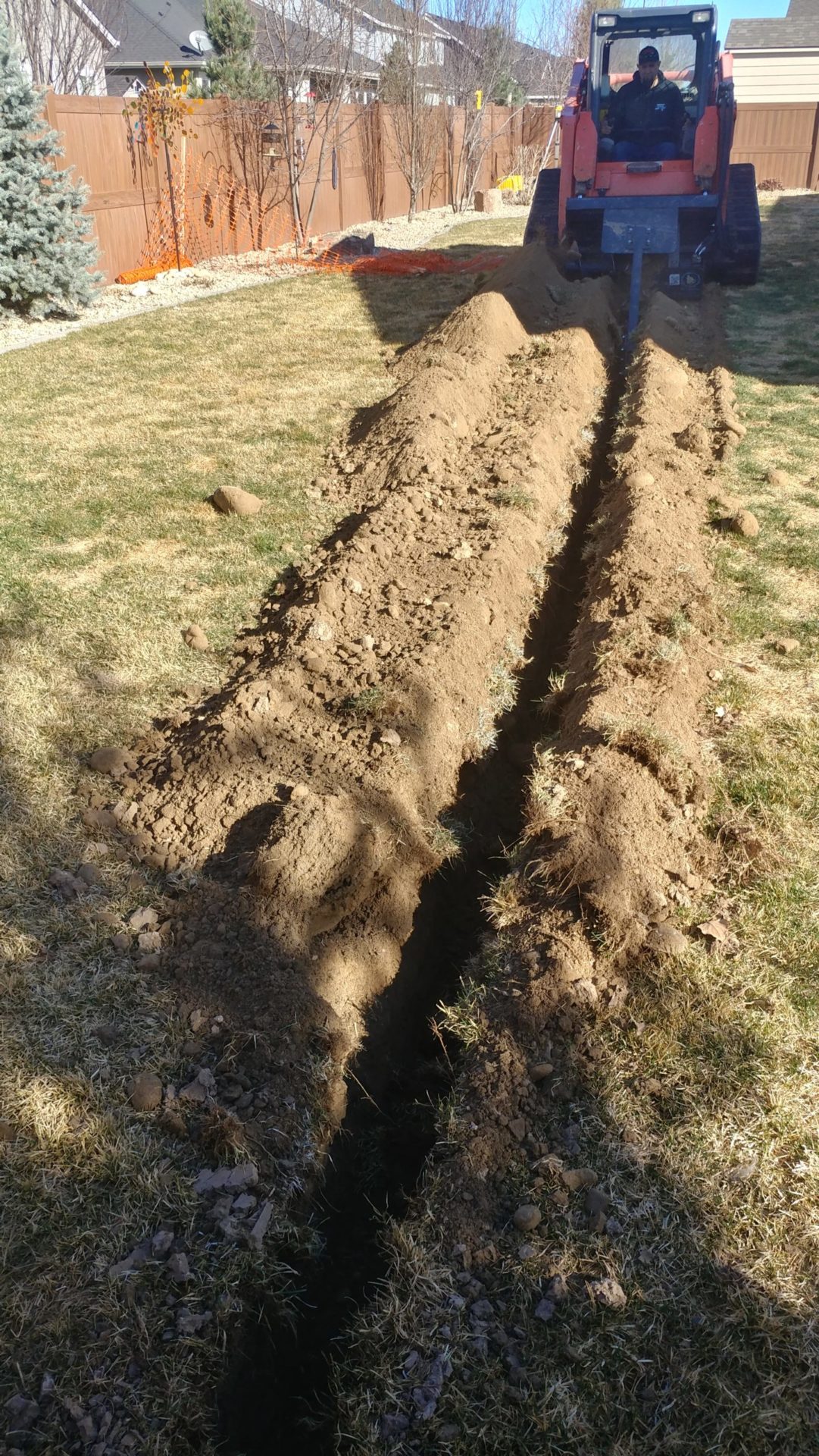 Trenching for Yard Drainage