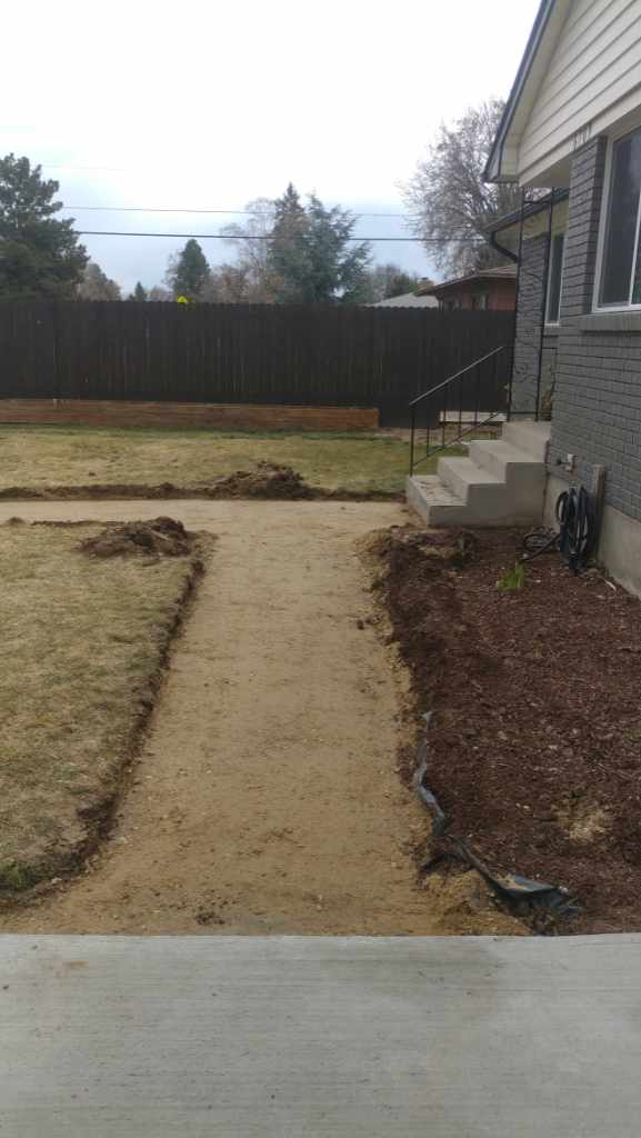 Walkway Prepared for concrete placement